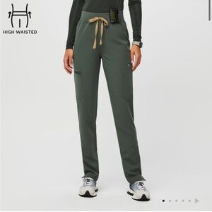 Figs Moss Yola Skinny High Waisted Scrub Pant